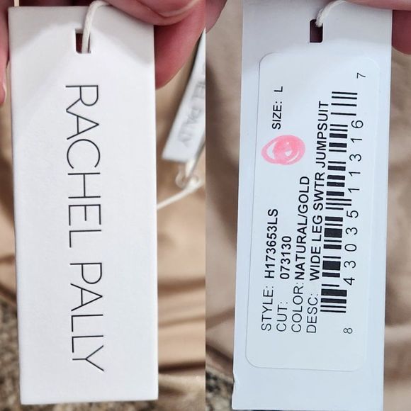 Rachel Pally Wide Leg Swtr Jumpsuit Rachel Pally Sweater Jumpsuit Gold Size L - Picture 9 of 16